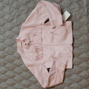 ELSY GIRL Italian design cropped fringes jacket